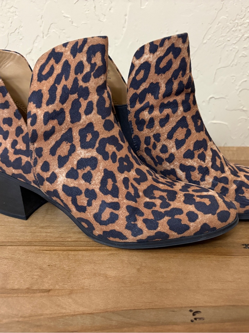 Leopard Print Ankle Boots - Brown/Black Franco Sarto